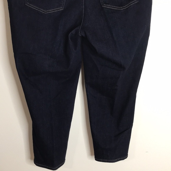 Talbots dark wash denim Capri jeans with button details along sides size 18 WP - Picture 9 of 11